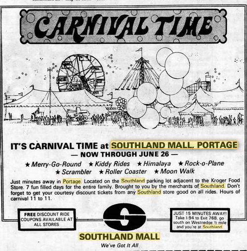 Southland Mall - 1977 Ad Regarding Carnival (newer photo)